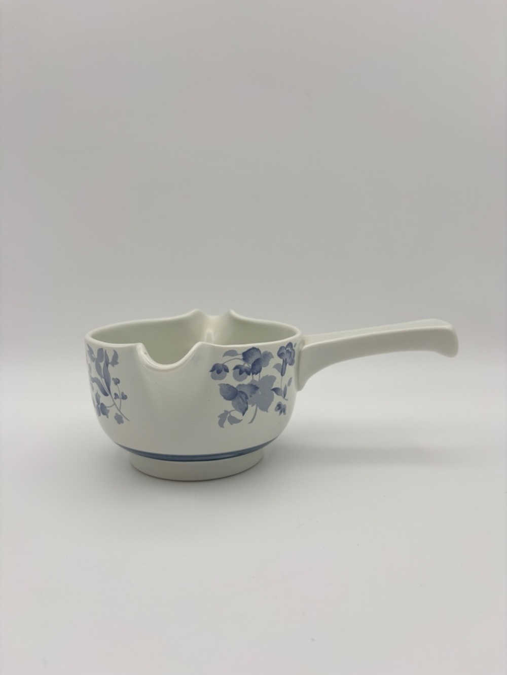Vintage Royal Doulton Lambeth Shadow Play Gravy Boat Blue Floral England